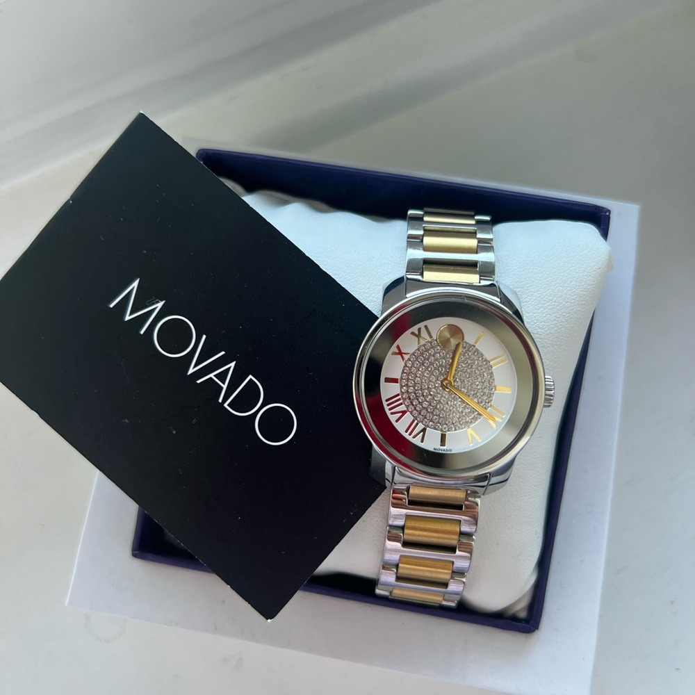 Movado two tone watch